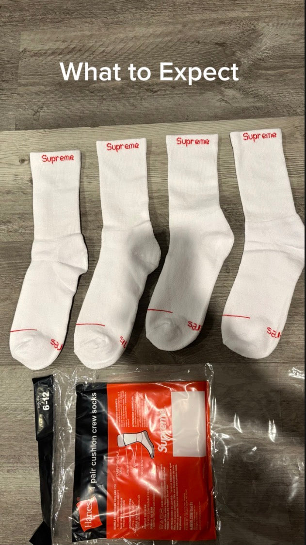 Supreme®/Hanes® Crew Socks (4 Pack)