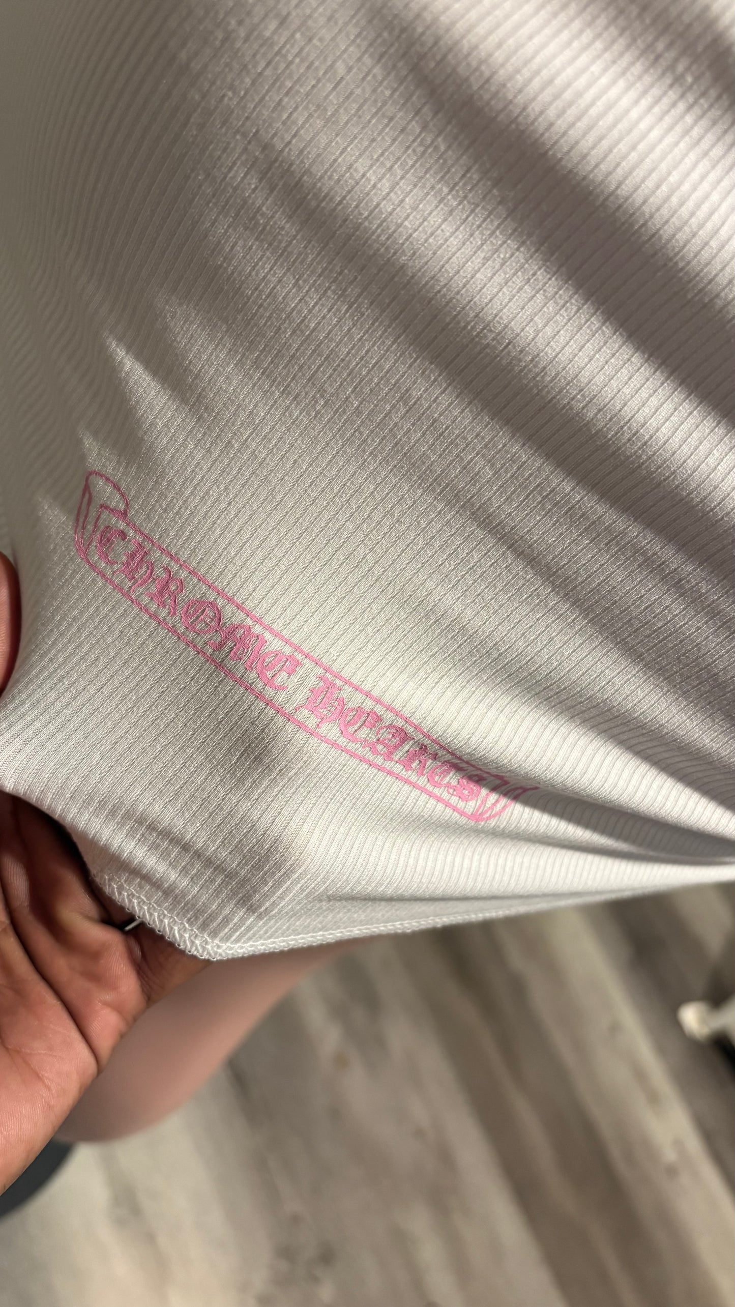 White n Pink Chrome Heart TankTop/Dress