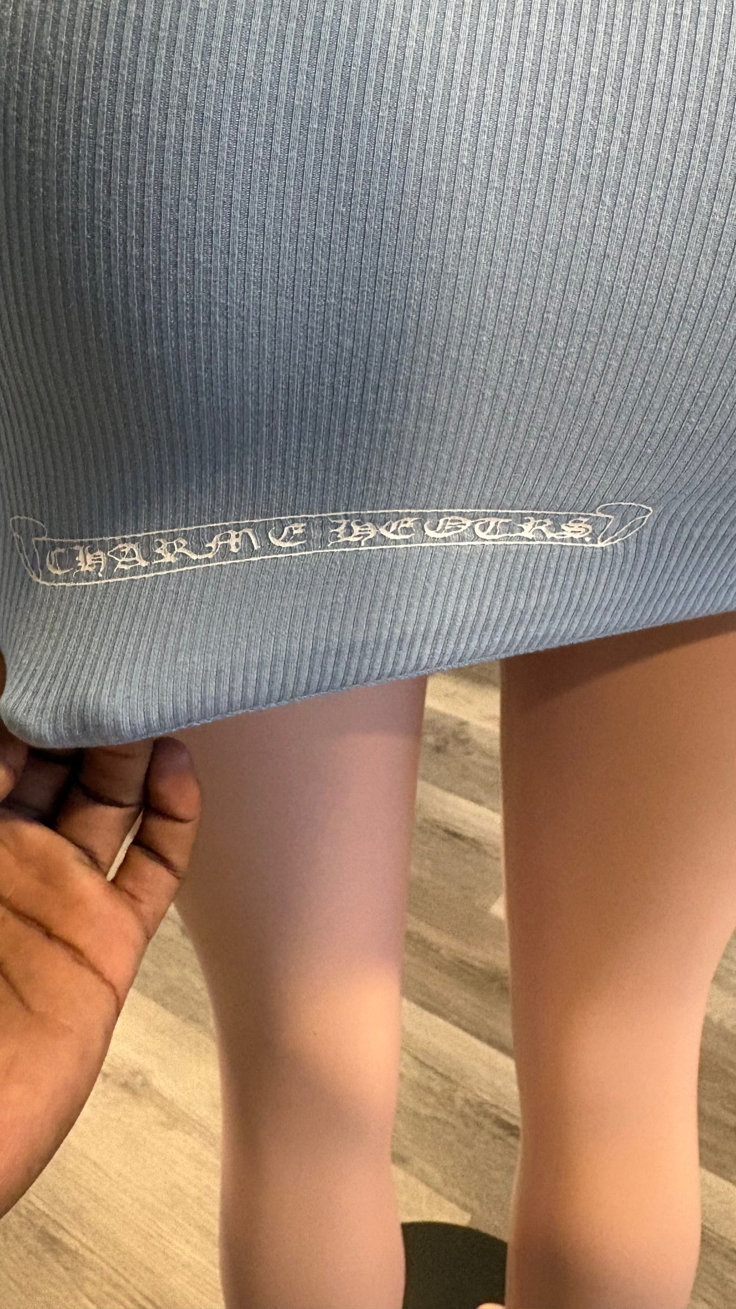Baby Blue Chrome Heart Dress/TankTop