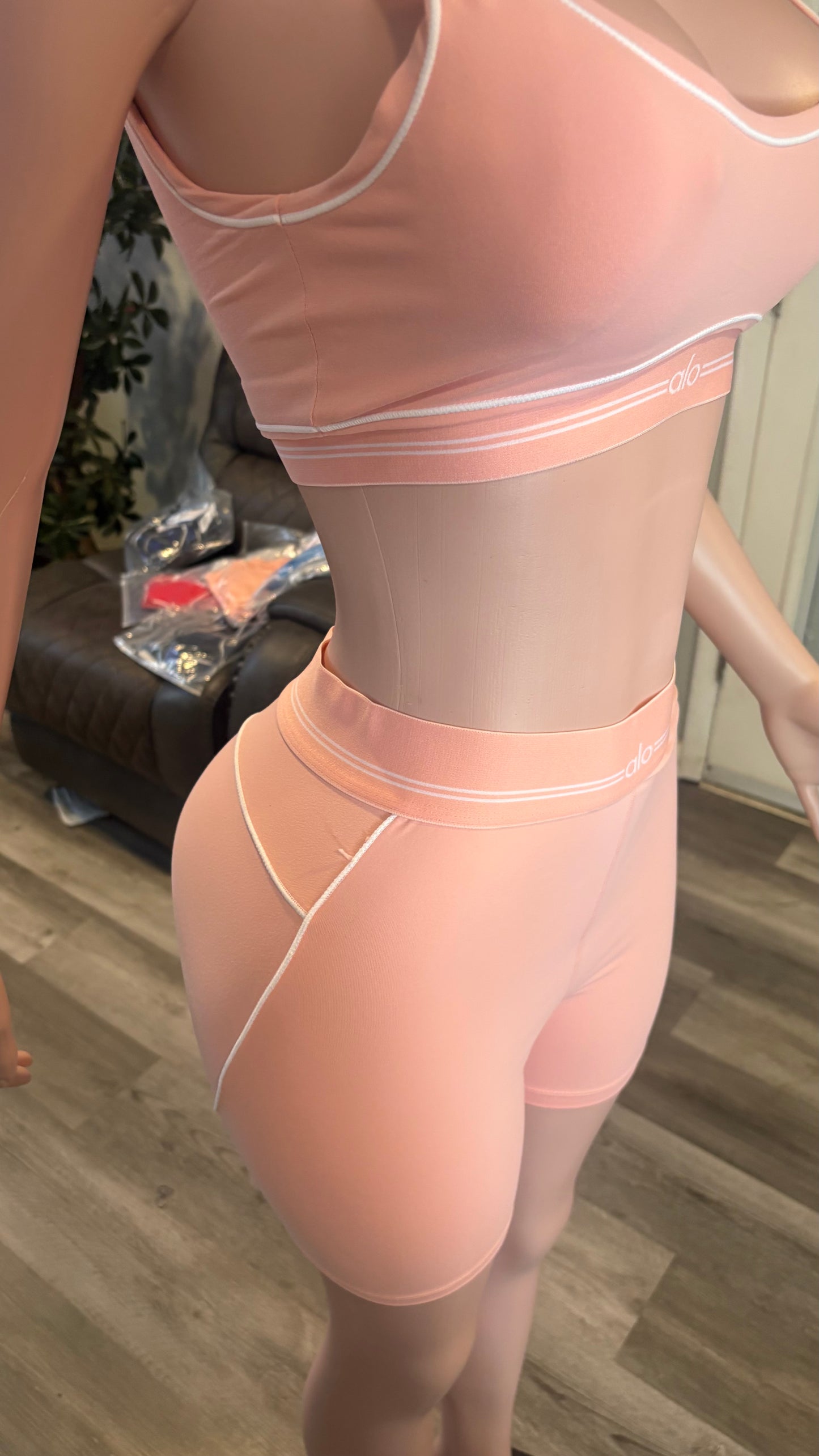 Pink and White Alo Set