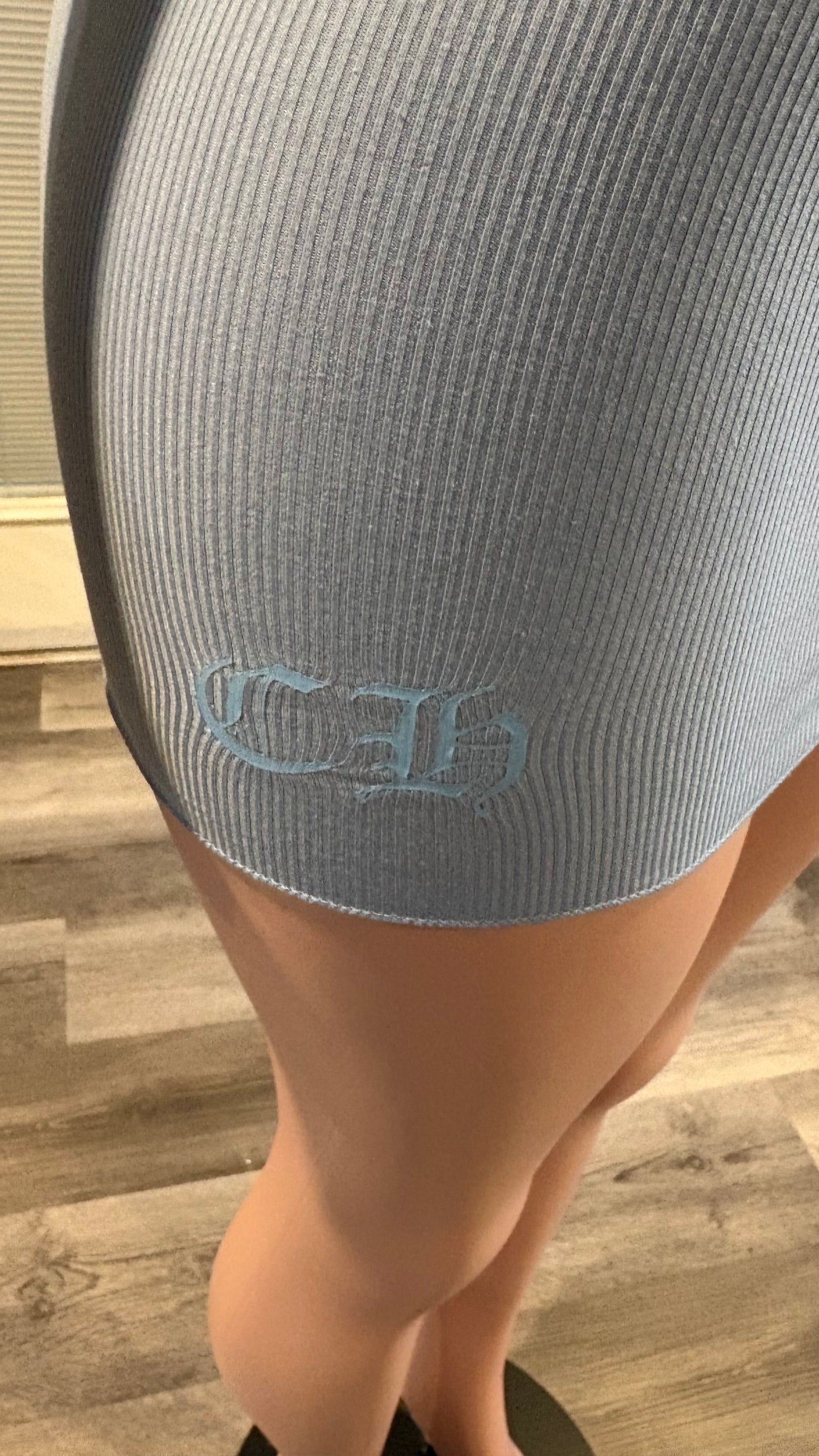 Baby Blue Chrome Heart Dress/TankTop