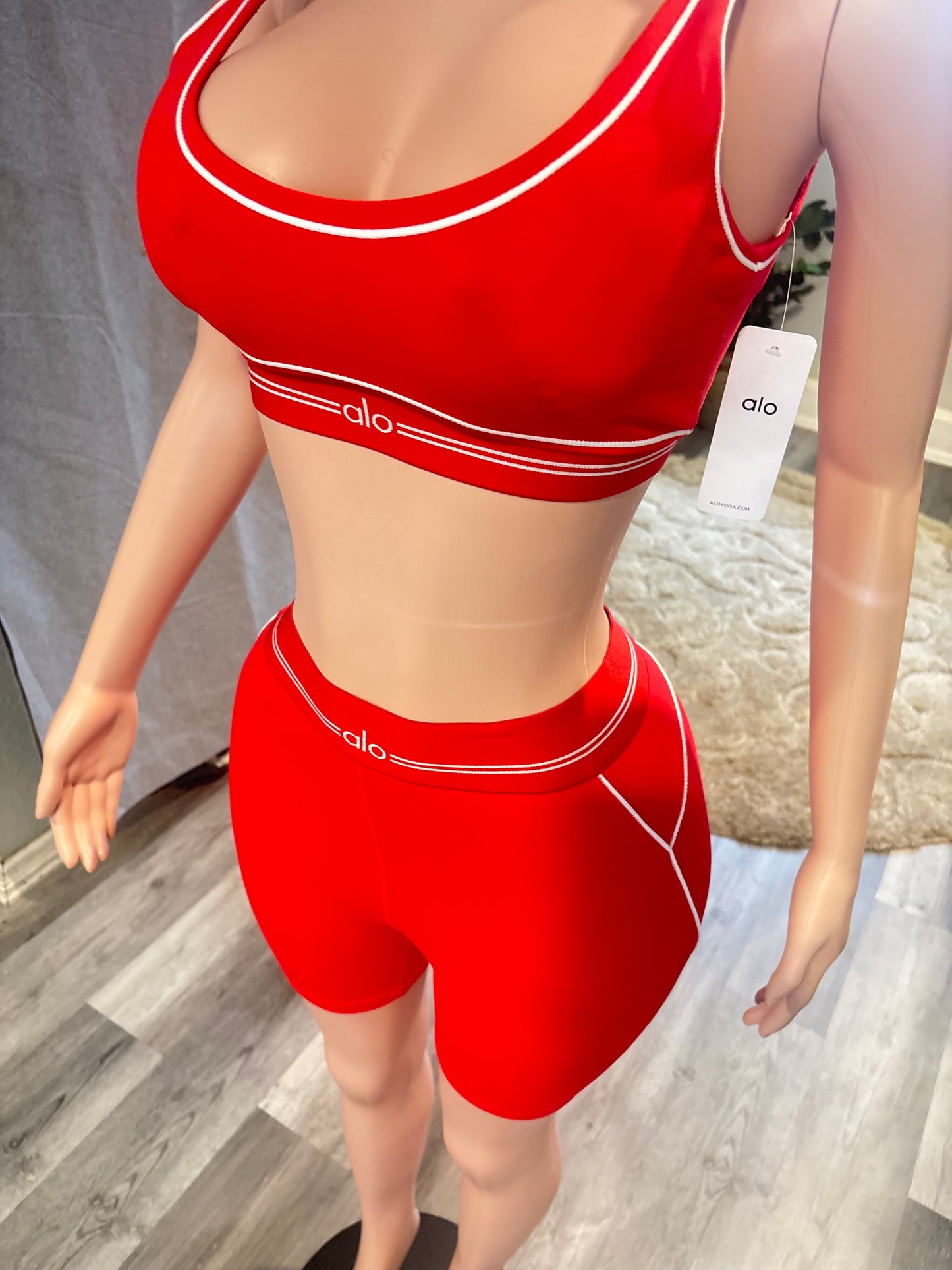 Red And White Alo Set
